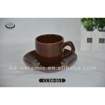 ceramic colour coffee cup and saucer